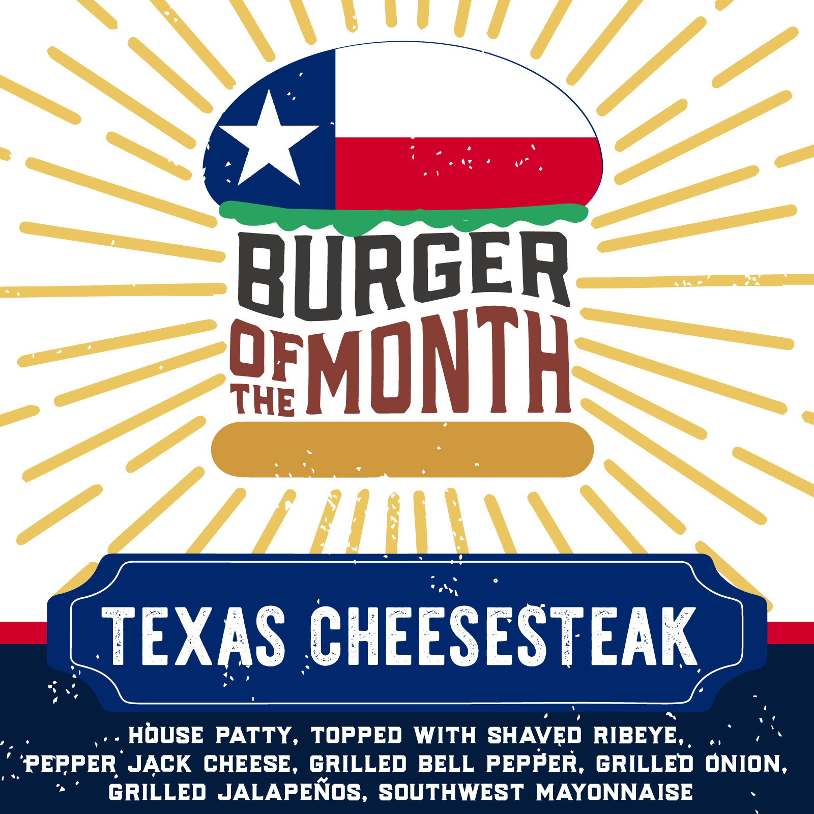 Texas Cheesesteak Burger
